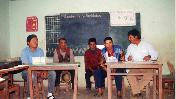 Réunion en Bolivie dans la région de Potosi